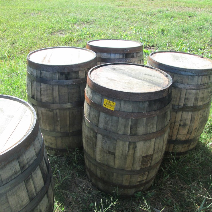 #29411 • Lot of (4) Whiskey Barrels