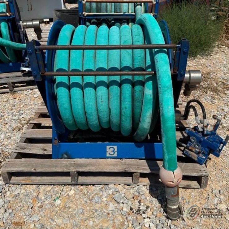 2" Hydraulic Hose w/Valve on Cox Reel