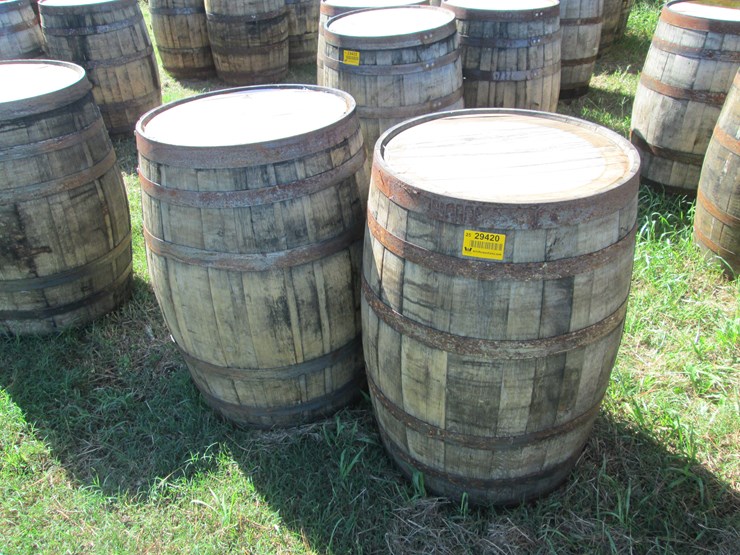 #29420-•-lot-of-(2)-whiskey-barrels-image-1