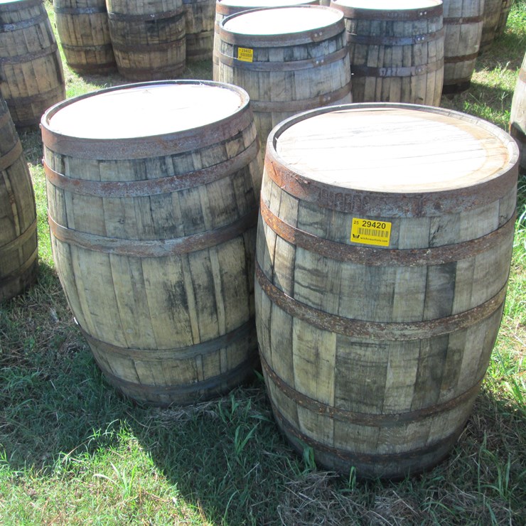 #29420 • Lot of (2) Whiskey Barrels