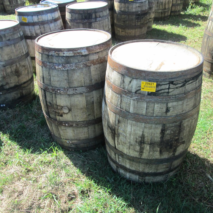 #29421 • Lot of (2) Whiskey Barrels