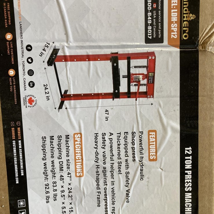 LAND HERO LDH-SP12 SHOP PRESS