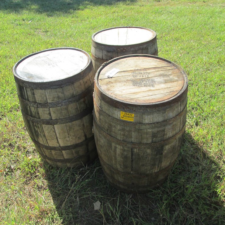 #29432 • Lot of (3) Whiskey Barrels