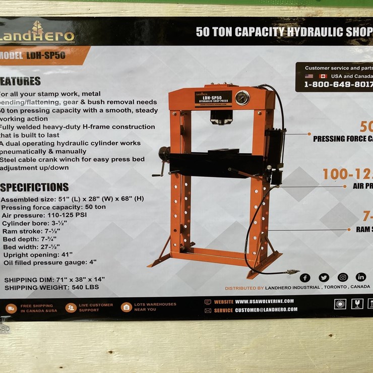 LAND HERO LDH-SP50 SHOP PRESS