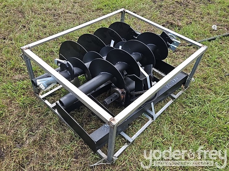 unused-jct-hydraulic-auger-drive,-bits.-qa,-9",-12",-8"-alloy-bits-to-suit-skidsteer-image-3