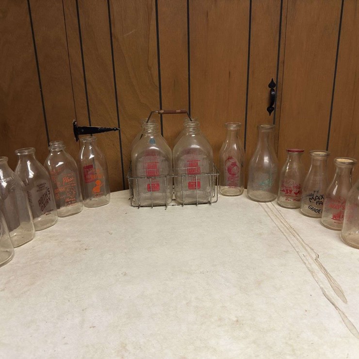 (15) Dairy Bottles and Carriers