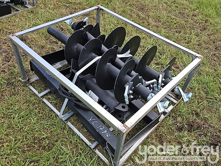 unused-jct-hydraulic-auger-drive,-bits.-qa,-9",-12",-8"-alloy-bits-to-suit-skidsteer-image-4