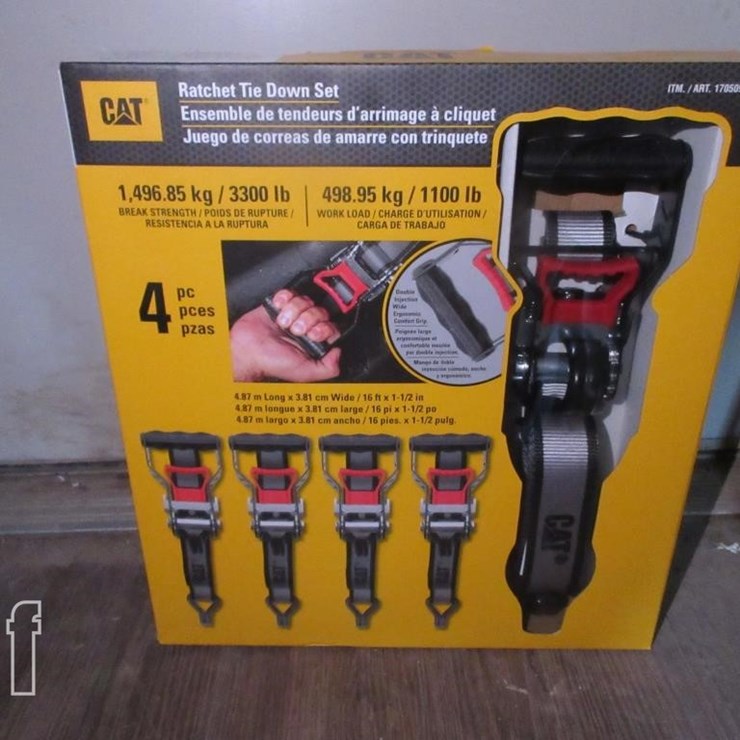 (4) 16' X 1/2" CAT RATCHET STRAPS