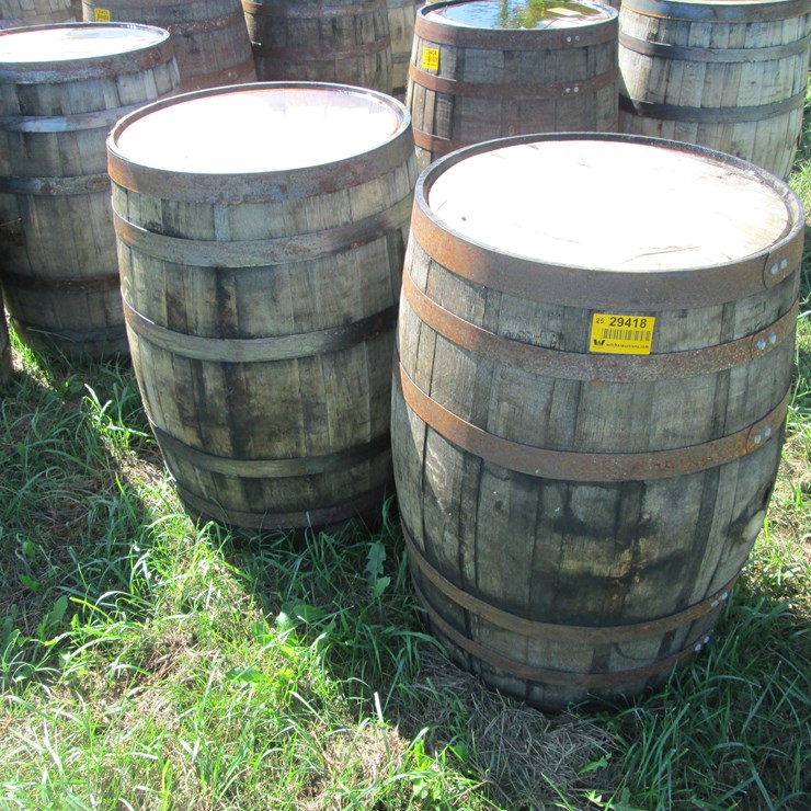 #29418 • Lot of (2) Whiskey Barrels