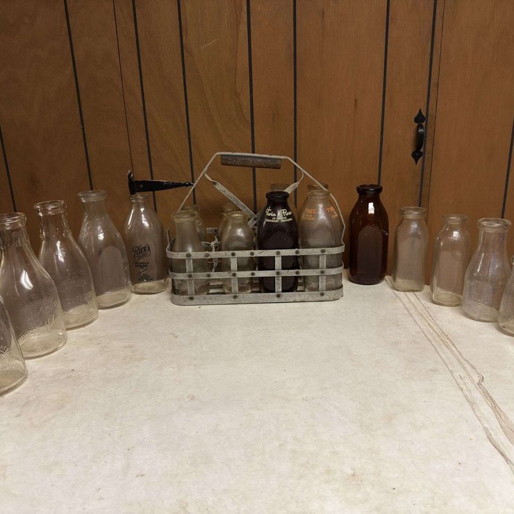 (19) Dairy Bottles and Carrier