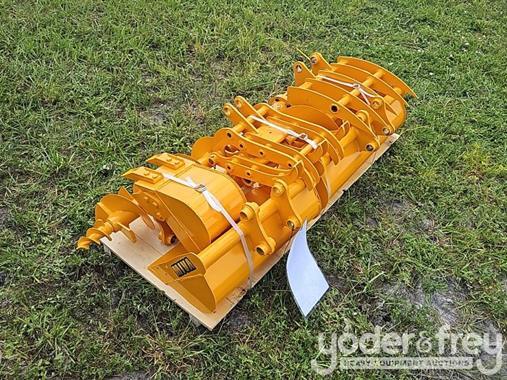 unused-2025-giyi-attachment-set-to-suit-mini-excavator-(8-of)-rake,-ripper,-grabber,-12”-auger,-16”-auger,-8”-narrow-bucket,-24”-bucket,-32”-bucket-to-suit-mini-excavator-image-2