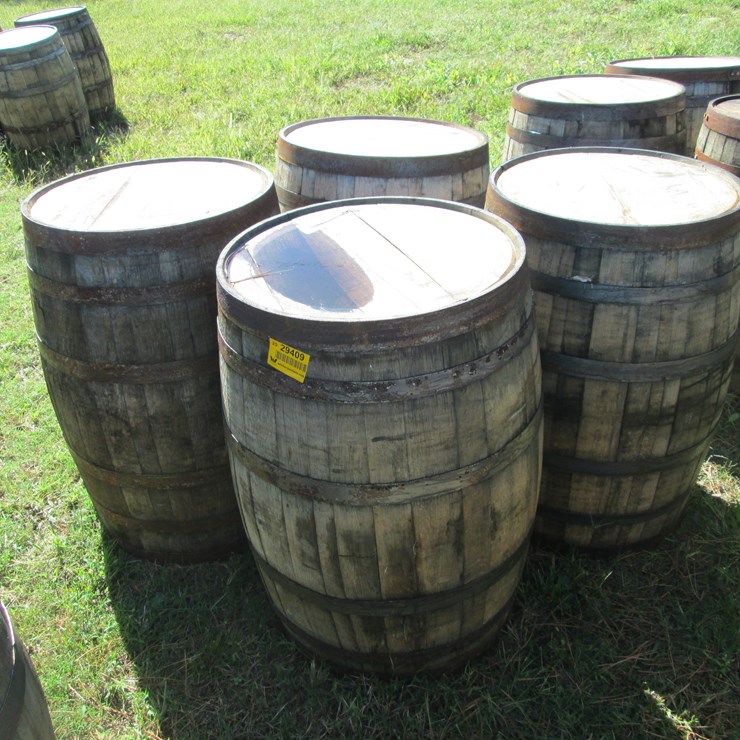 #29409 • Lot of (4) Whiskey Barrels