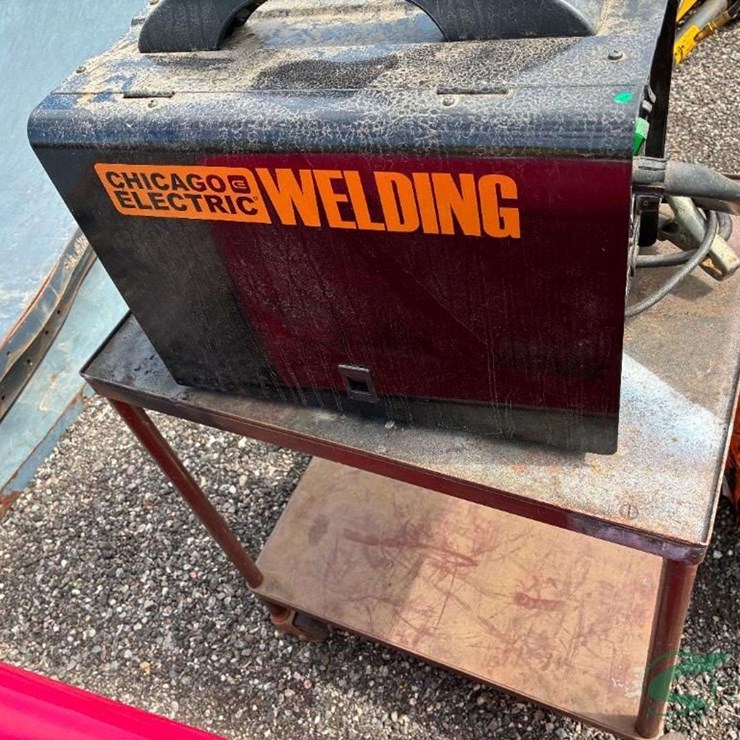 Chicago Electric Mig welder on stand