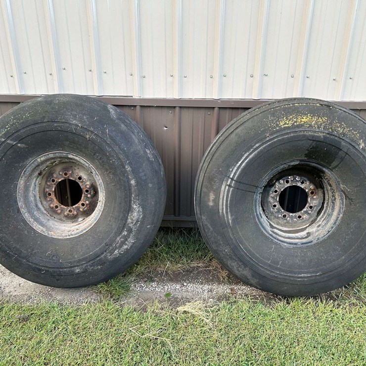 (4) Tires, 19Lx16.1 on 8 Bolt Rims