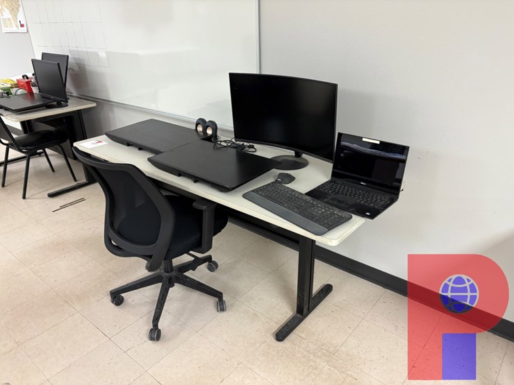 6’-x-2’-x-2.5’-desk-w/-laptop-&-(3)-monitors-image-2