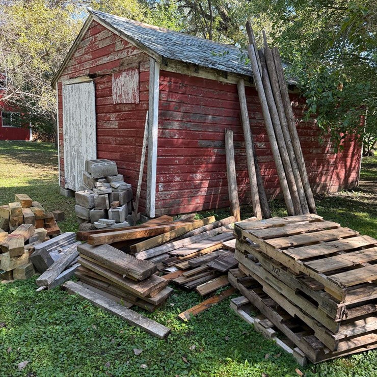 Misc. Lumber and blocking and cinder blocks