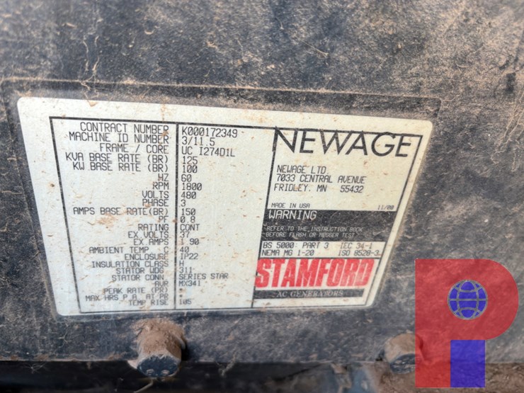 stamford-100kw-3-phase-ac-generator-p/b:-8-cylinder-natural-gas-engine-image-4