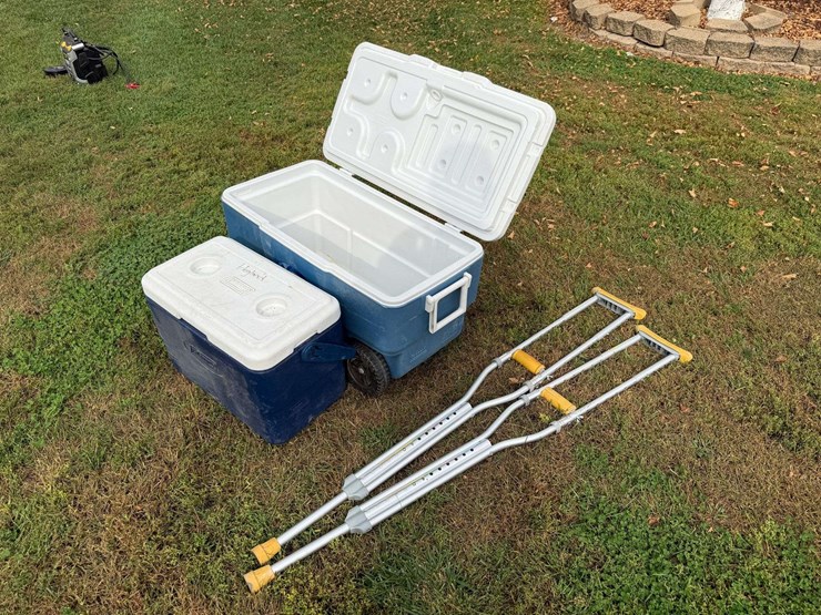 (2)-coolers-and-crutches,-buying-all-for-one-money-image-2