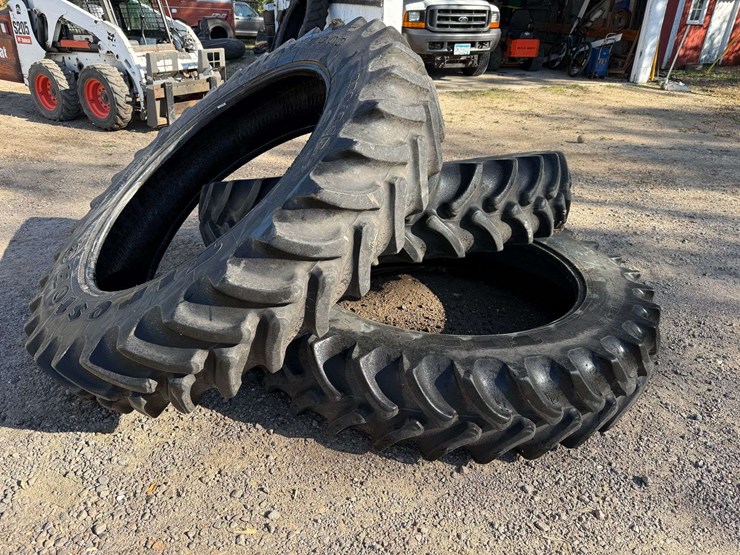(3)-used-firestone-380/90r46-radial-tires,-all-were-mounted-tubeless-and-held-air-image-1