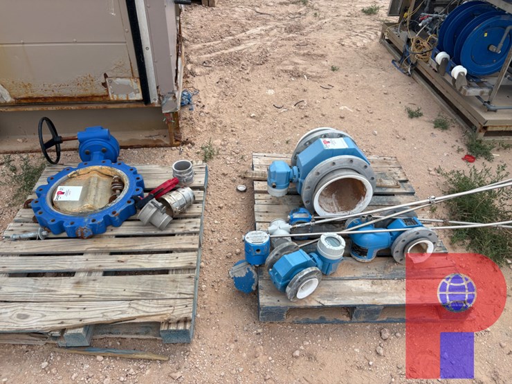 (3)-pallets-w/-flow-meters-&-butterfly-valves-image-1
