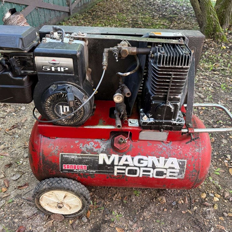 Magna Force Air Compressor with Gas Engine, In Working Condition,