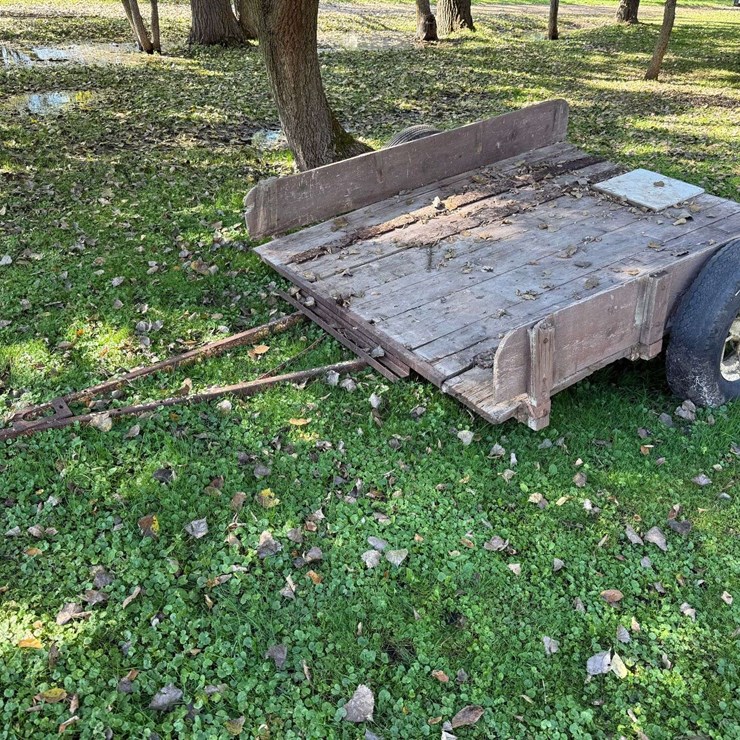 Home Made 2 Wheeled Trailer, Tilt Bed, No Title, 8’x6’3”, 16” tires