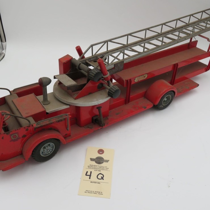 1950's Doepke Model Toys Aerial Ladder Fire Truck