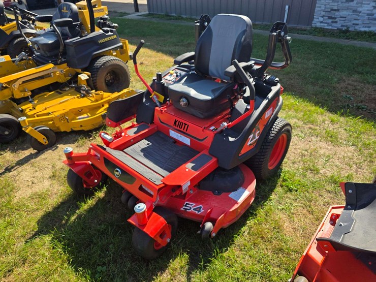 kioti-54”-zero-turn-lawn-mower,-24hp-kawasaki-engine,-33-hours,-dual-fuel-tanks,-fresh-service,-sn:-image-1
