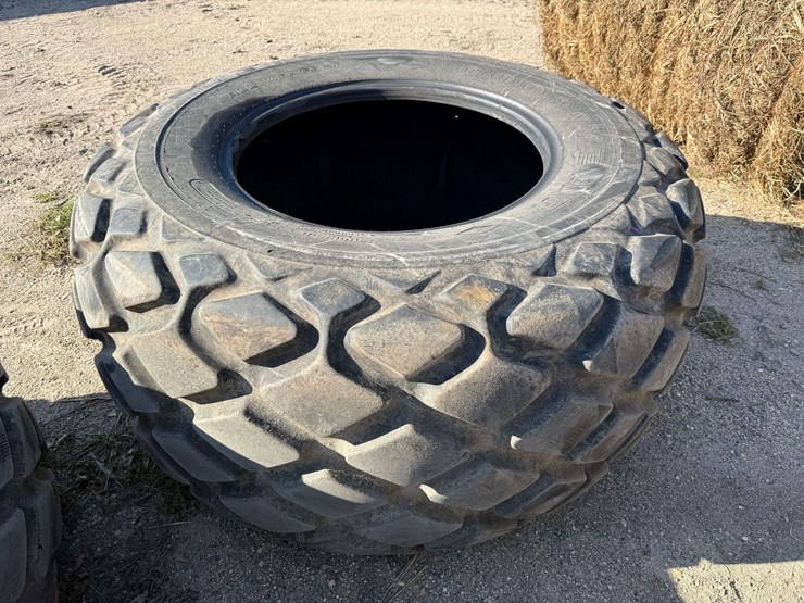 (2)-used-goodyear-20.5l-32-diamond-tread-tires,-one-holds-air-but-one-needs-a-tube,-buying-all-for-o-image-4