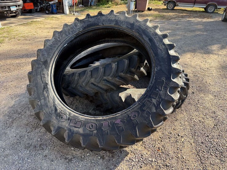 (3)-used-firestone-380/90r46-radial-tires,-all-were-mounted-tubeless-and-held-air-image-2