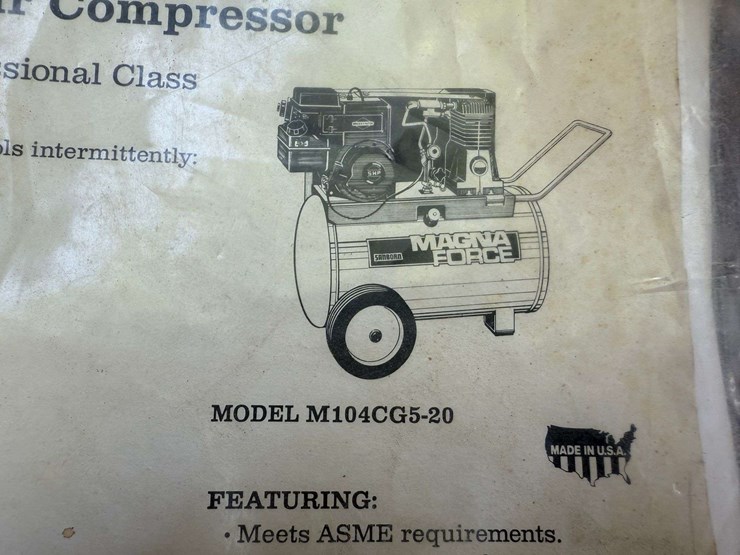 magna-force-air-compressor-with-gas-engine,-in-working-condition,-image-8