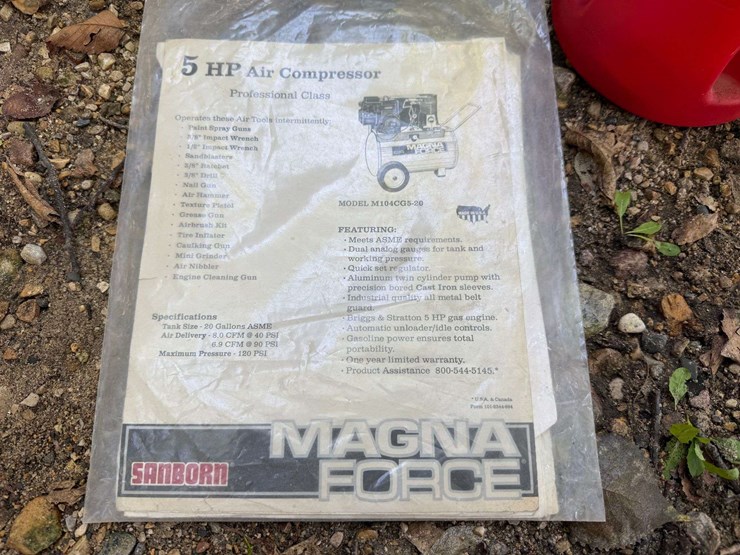magna-force-air-compressor-with-gas-engine,-in-working-condition,-image-7