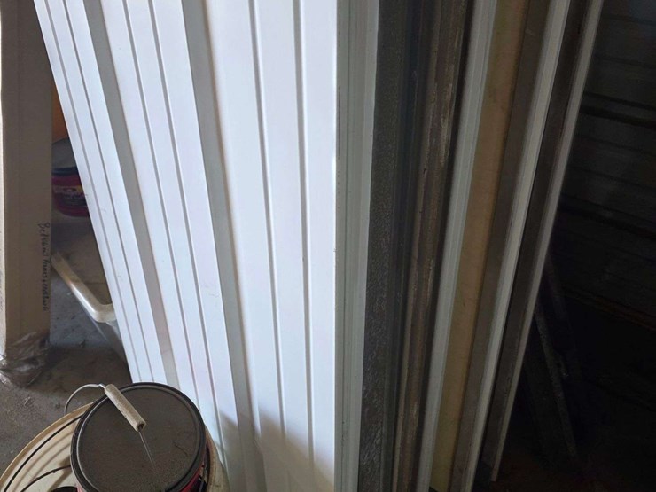 (1)-used-12’-x-9’-garage-door,-¾”-foam-insulation,-comes-with-all-track-(high-lift-track-up-to-14’),-image-5