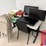 4.5’-x-2’-x-2.5’-desk-w/-folding-chairs,-(3)-monitors,-safety-equipment-image-2