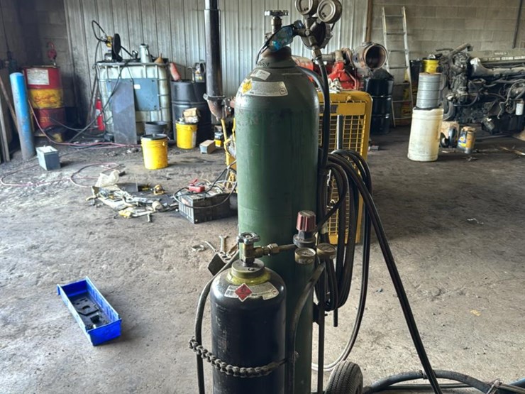 #127-•-oxygen-torch-tank-&-acetylene-tank-with-cart-image-2