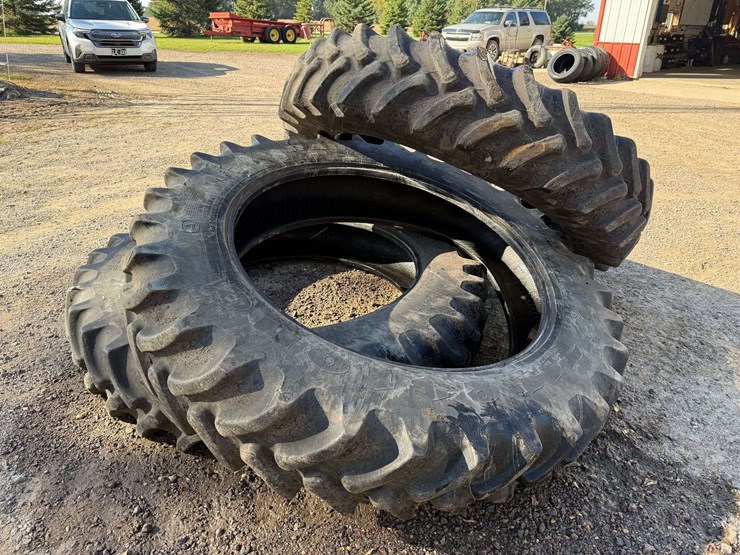 (3)-used-firestone-380/90r46-radial-tires,-all-were-mounted-tubeless-and-held-air-image-4
