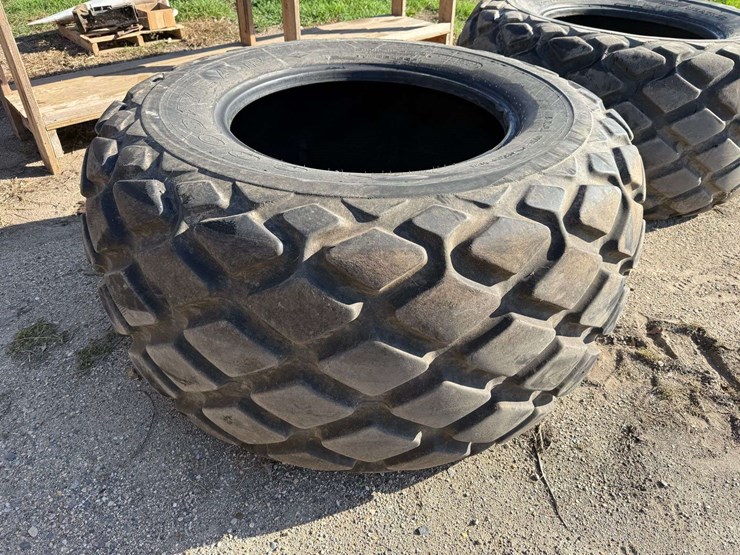 (2)-used-goodyear-20.5l-32-diamond-tread-tires,-one-holds-air-but-one-needs-a-tube,-buying-all-for-o-image-2