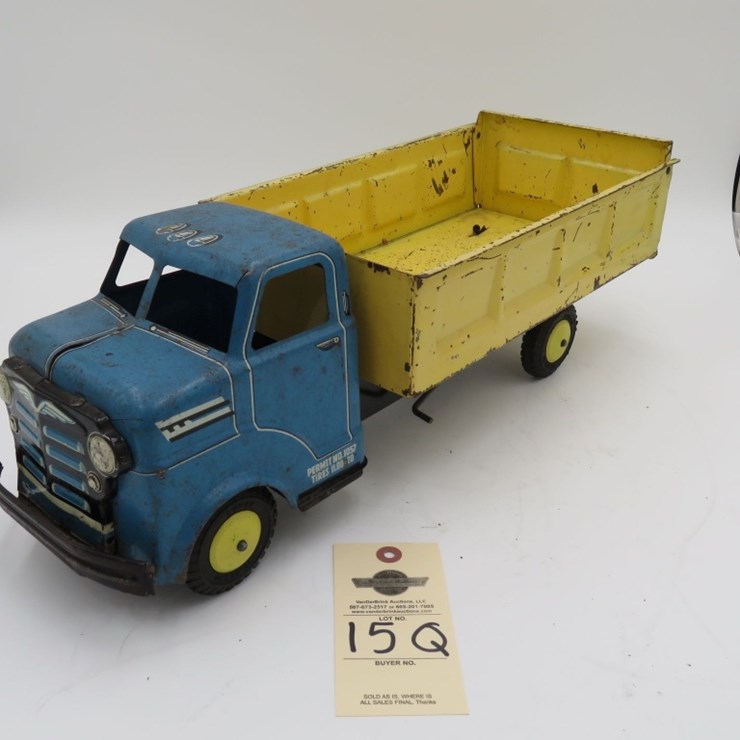 1930's-1940's Marx Pressed Steel Dump Truck with Lithograph