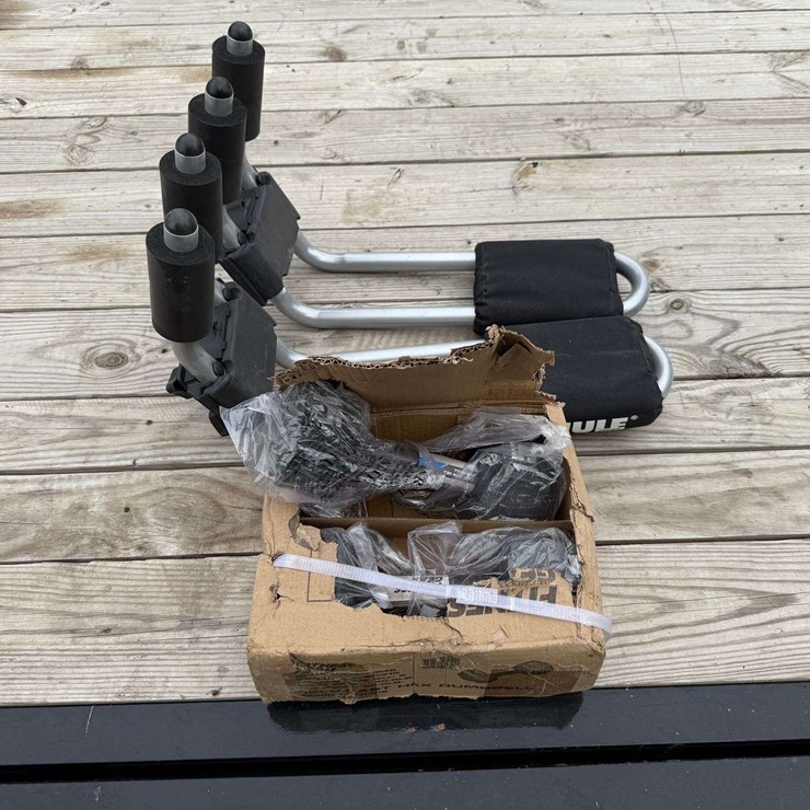 Bike Rack and (2) New 15lb Weights, Buying All for One Money