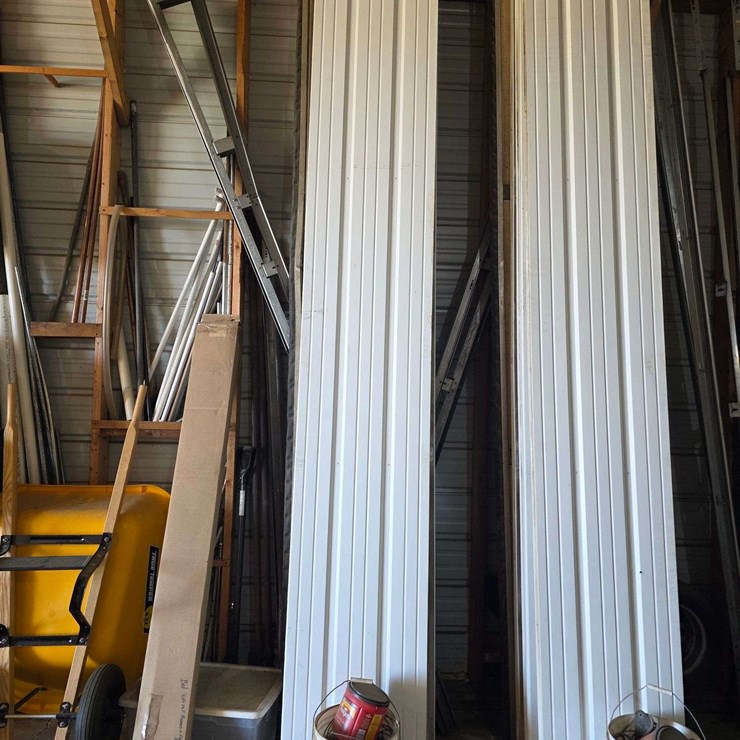 (1) Used 12’ x 9’ Garage Door, ¾” Foam Insulation, Comes with all Track (High Lift Track up to 14’),