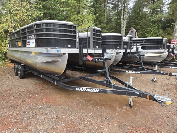 #1228-•-montego-bay-8522-pontoon-boat-w/-trailer-image-1