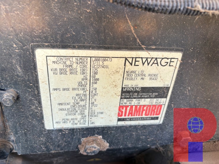 stamford-100kw-3-phase-ac-generator-p/b:-8-cylinder-natural-gas-engine-image-4