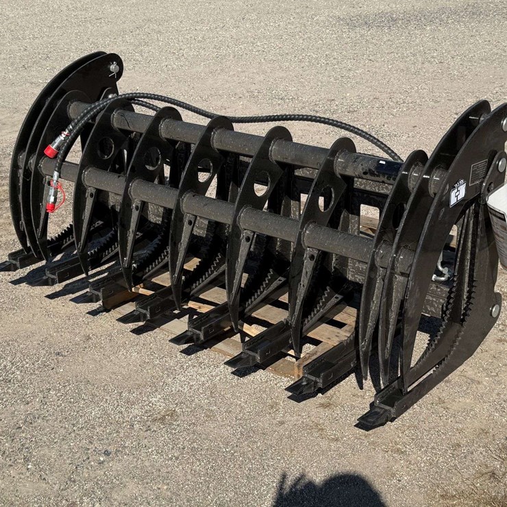 GIYI 72” Root Grapple Bucket, with Hoses and Ends