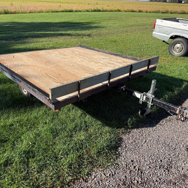 Tilt Bed Snowmobile Trailer, 8’x8’, No title