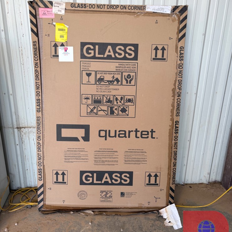 UNOPENED 6’ X 4’ GLASS DRY ERASE BOARD
