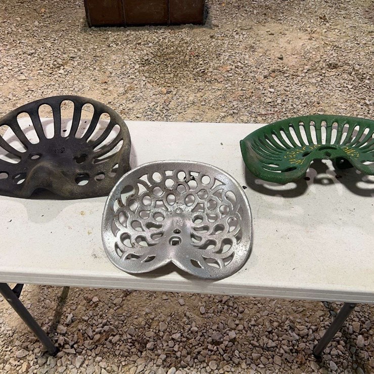 (3) Cast Iron Seats