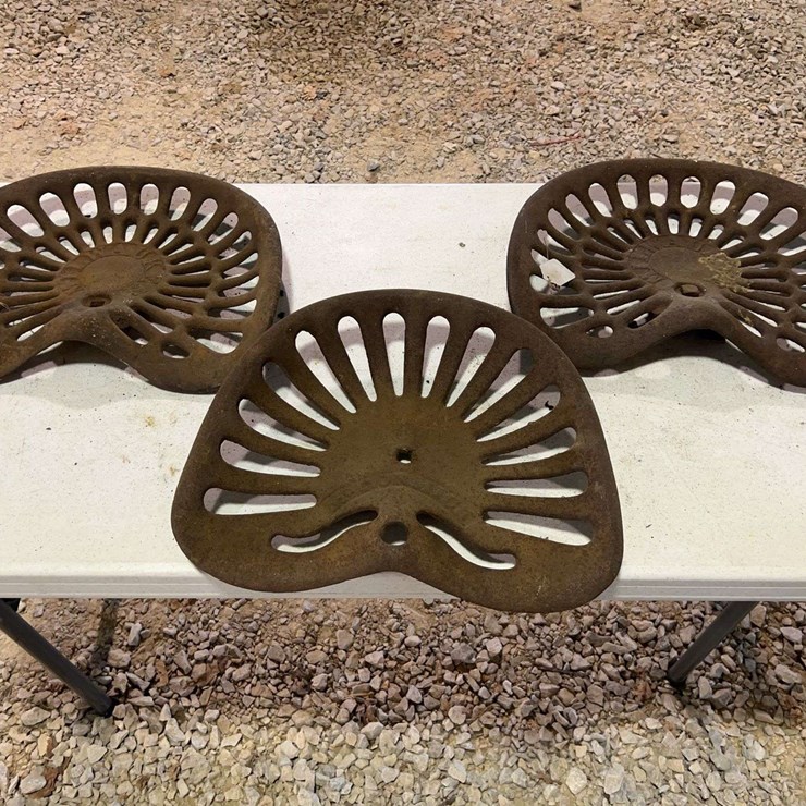 (3) Cast Iron Seats