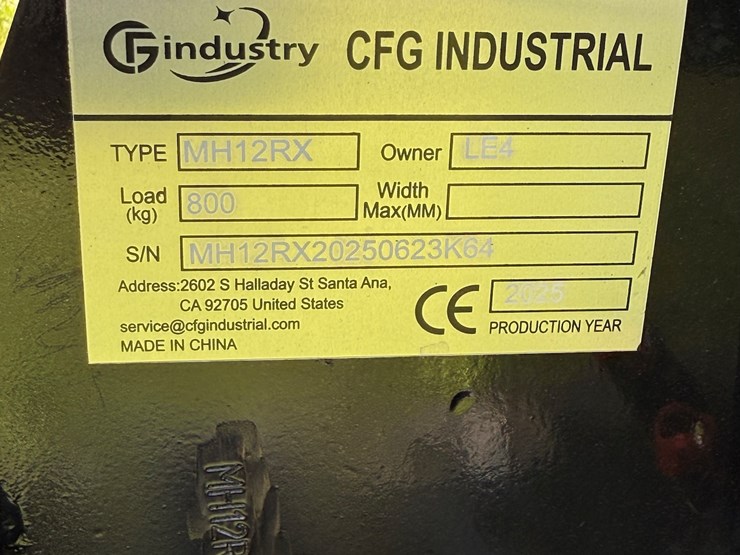 #611-•-2025-cfg-industrial-mh12rx-hydraulic-track-type-mini-excavator-image-14