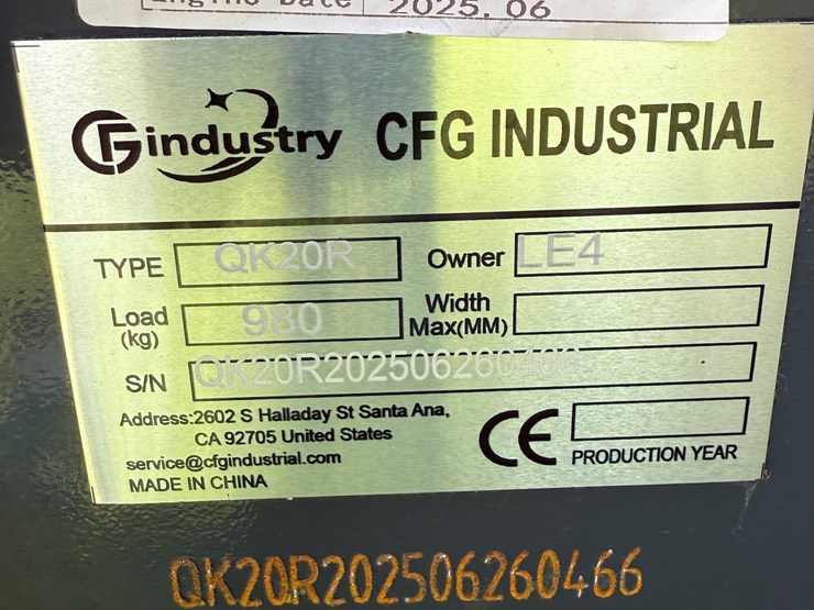 #613-•-2025-cfg-industrial-qk20r-hydraulic-track-type-mini-excavator-image-13