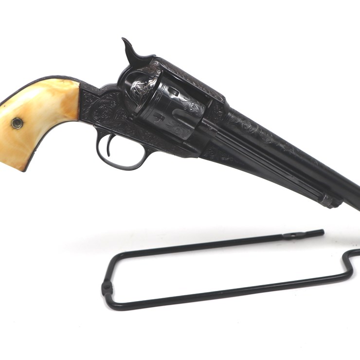 #11 • #4159 • Fine Engraved E. Remington and Sons Model 1875 SSA Revolver 44 cal.,